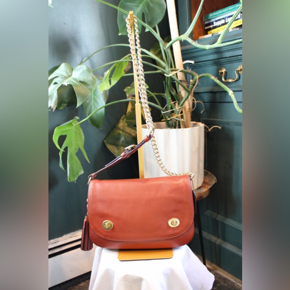 Coach Legacy Leather Double Gusset Flap bag